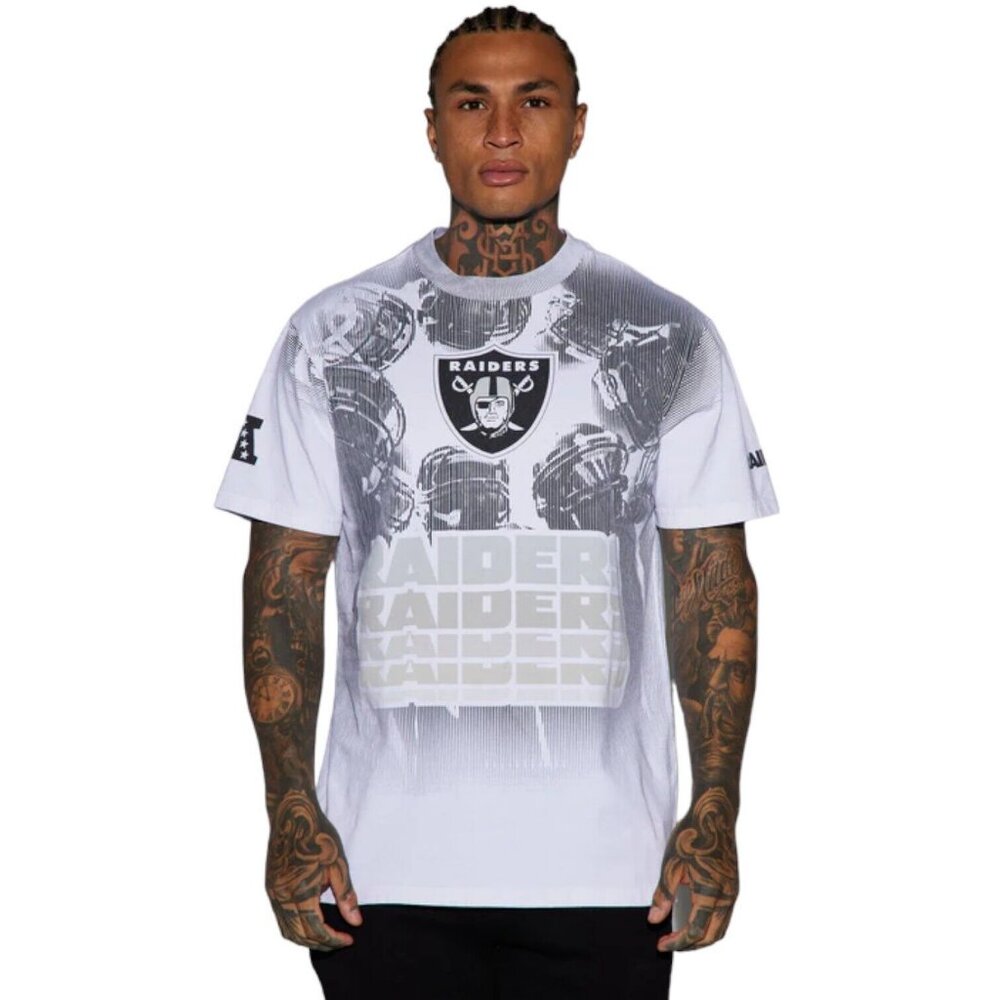 Oakland Las Vegas Raiders NFL Huddle Up Short Sleeve Graphic Tee T-Shirt